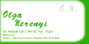 olga merenyi business card